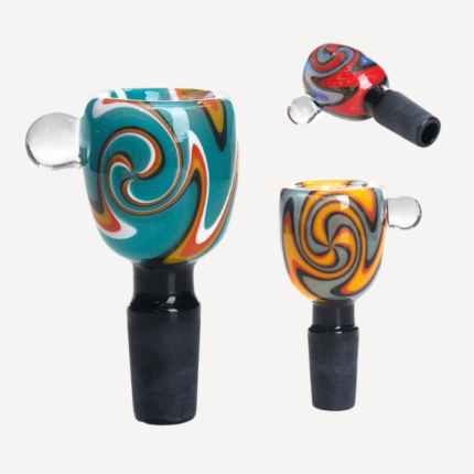 Multi Colour Swirl Glass Bowl 14mm