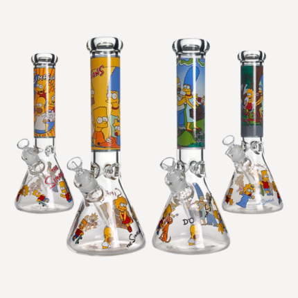 Simpsons Unique Design Glass Bong 14"
