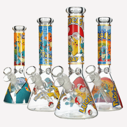 Glow In The Dark Pokemon Glass Bong 10"